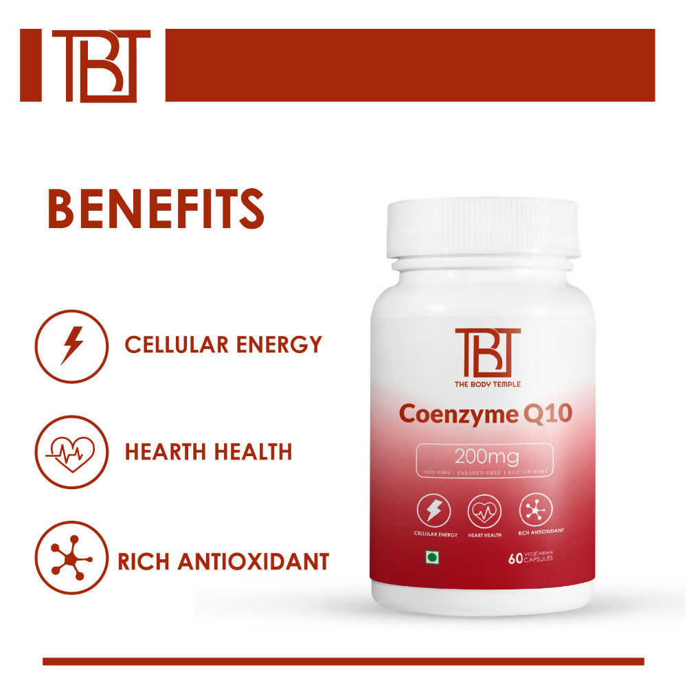 The Body Temple Coenzyme Q10 200 mg For Heart Health Capsules | Swadesiicart