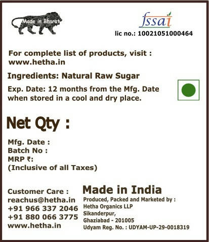 Hetha Natural Raw Sugar (Desi Khand) - Swadesiicart