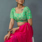 Amodini Designer Studio Women's Banarsi Brocade Rama Green Blouse