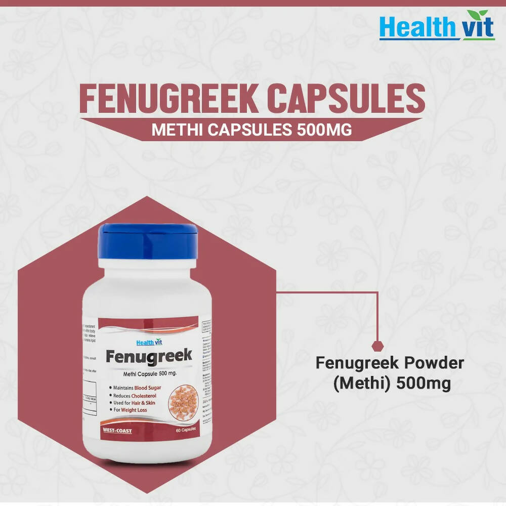 Healthvit Fenugreek Capsules - Swadesiicart