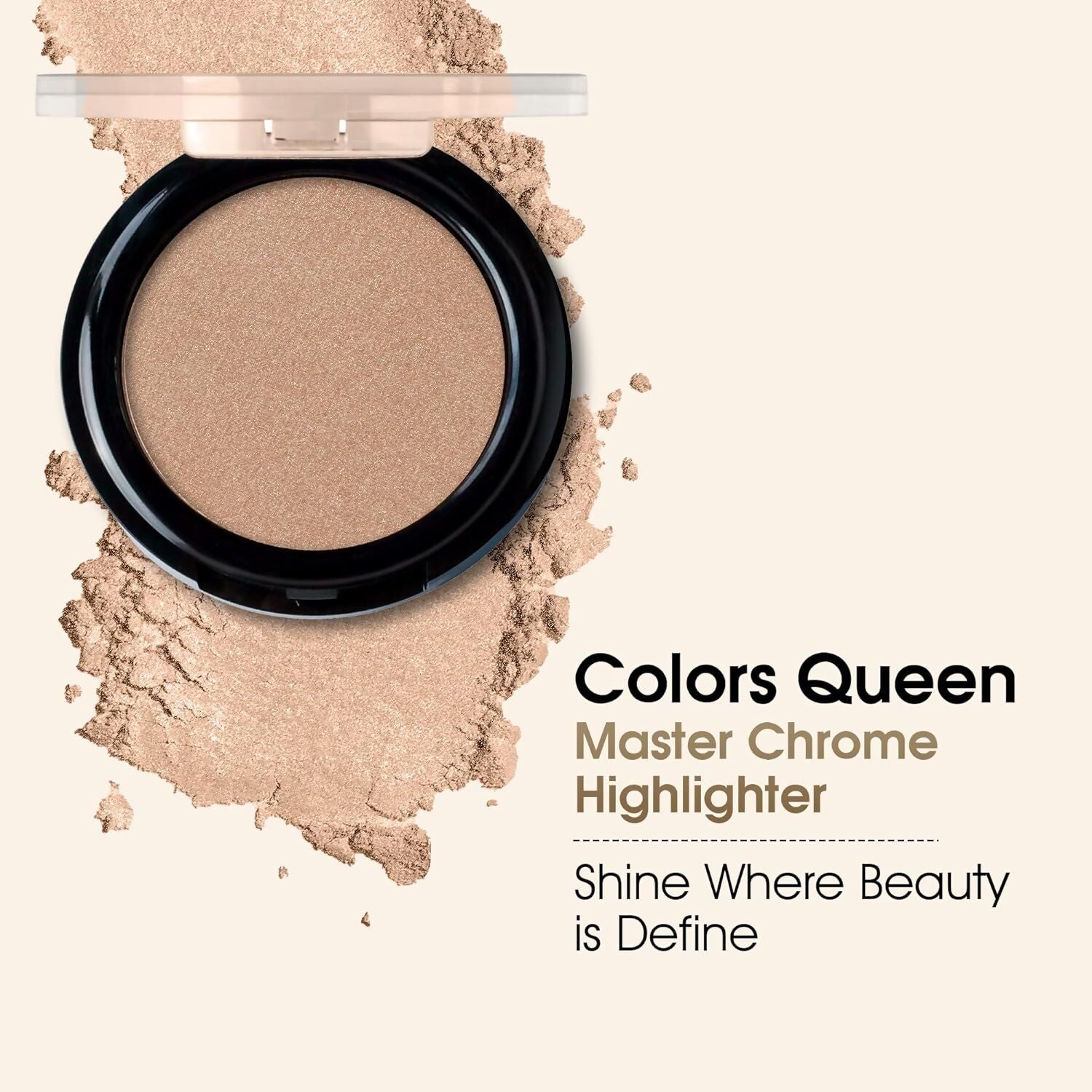 Colors Queen Master Chrome Metallic Highlighter - 05 High Standards - Swadesiicart
