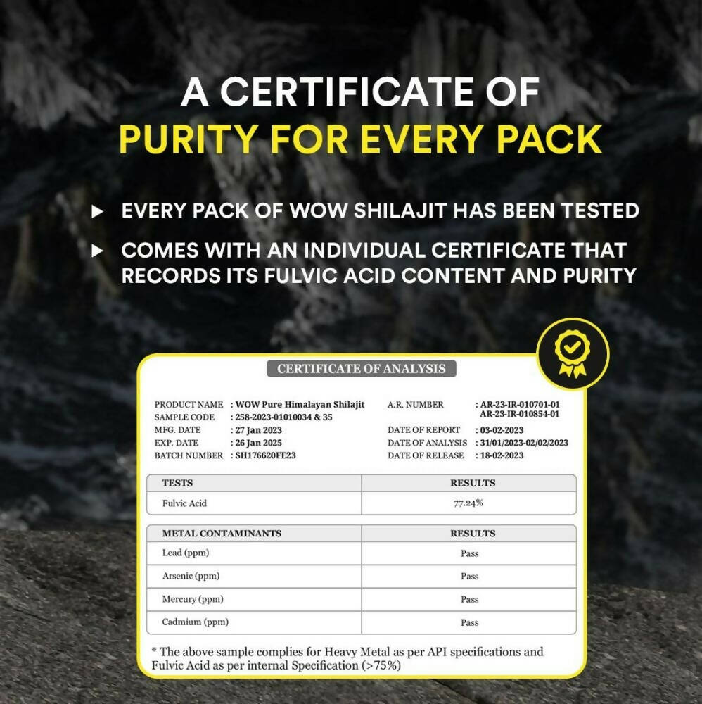 Wow Life Science Pure Himalayan Sj / Sj Resin | Swadesiicart
