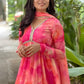 Indian Clothing Dishitha Creation Women Floral Printed Designer Gown - Pink - Kunj Creation