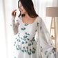 Dishitha Creation Women Floral Printed Designer Gown - Off White | Swadesiicart
