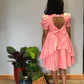 ArthLife Peach Ice Cream Embroidered Dress