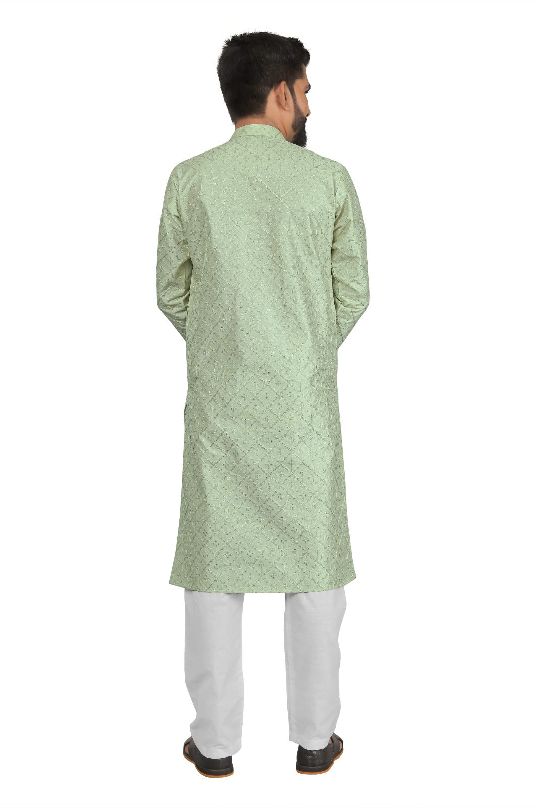 DEIANA'S Fancy Embroidery kurta Payjama Set For Men's (Pista) | Swadesiicart