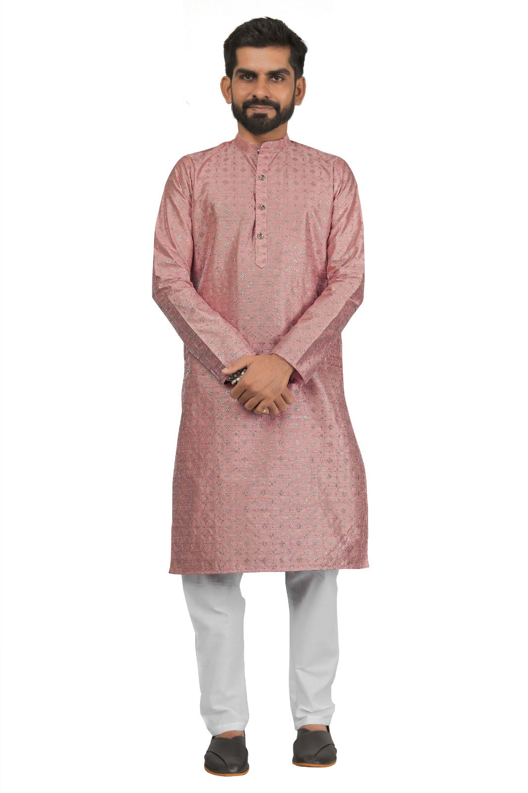 DEIANA'S Fancy Embroidery kurta Payjama Set For Men's (Peach) | Swadesiicart