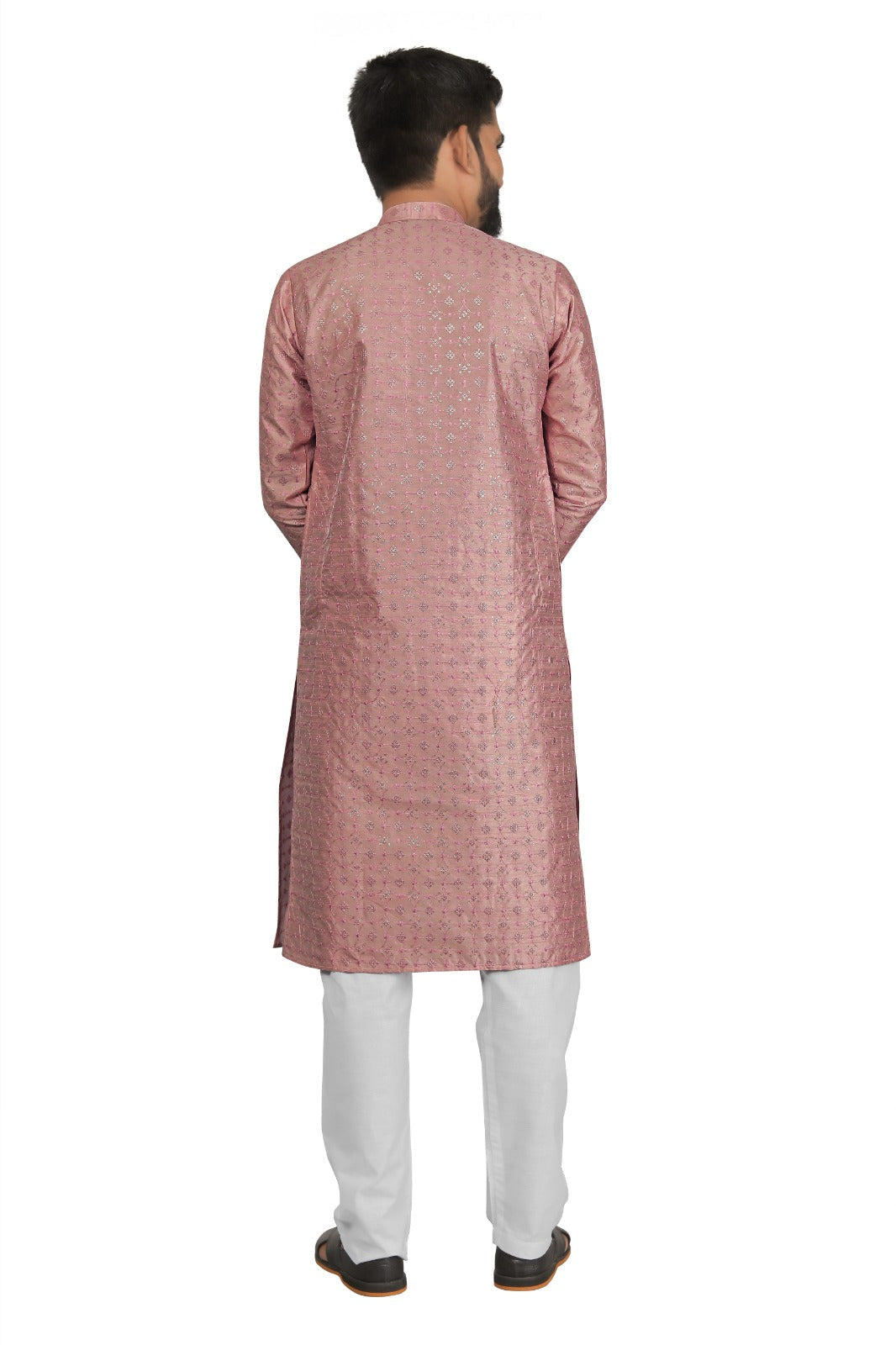 DEIANA'S Fancy Embroidery kurta Payjama Set For Men's (Peach) | Swadesiicart