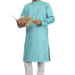 DEIANA'S Fancy Embroidery kurta Payjama Set For Men's (Sky Blue) | Swadesiicart