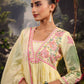 Alia Cut Embroidered & Floral Printed Kurta With Pant & Dupatta Luxury Premium, Multicolor - Hiral Fashion