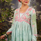 Alia Cut Embroidered & Floral Printed Kurta With Pant & Dupatta Luxury Premium, Multicolor - Hiral Fashion