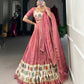Lorenvalley Peach Premium Pure Shimmer Pure Shimmer Lehenga Choli | Swadesiicart