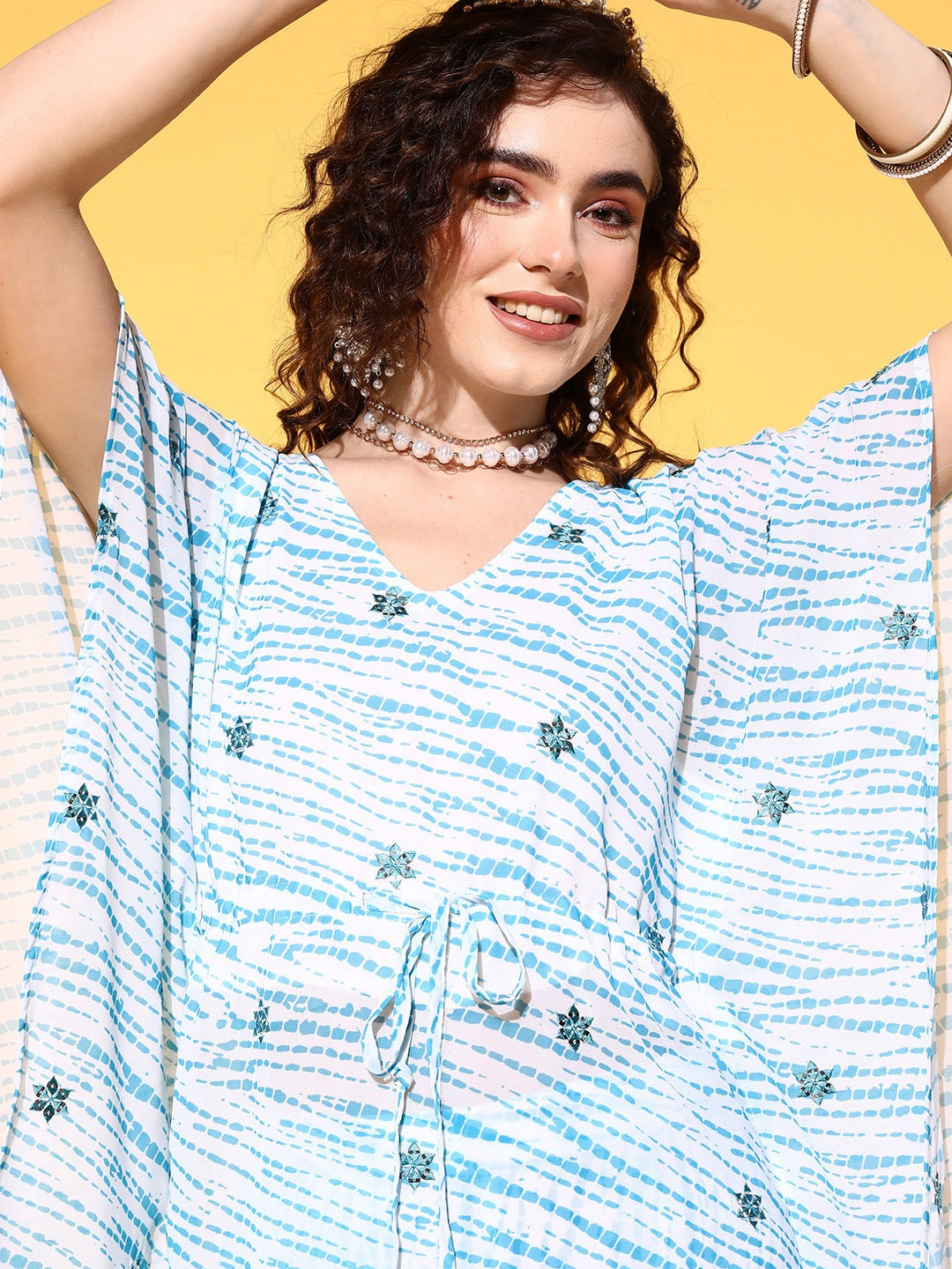 Yufta White Printed Co-ord Set - Swadesiicart