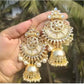 Jewel City Elegant Kundan Jhumka Earrings with Pearl Drops - Traditional Indian Wedding Jewelry | Swadesiicart
