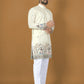 Anaita White Embroidery Silk Straight Kurta