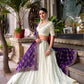 Lorenvalley Fashion White Pure Rayon Lace Touch Up Lehenga Choli with Dupatta - Swadesiicart