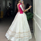 Lorenvalley White Pure Cotton Plain With Gota Patti Touch Up Lehenga Choli | Swadesiicart