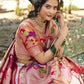 Lorenvalley White Jacquard Silk Paithani Weaving Zari Lehenga Choli with Dupatta | Swadesiicart