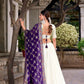Lorenvalley Fashion White Pure Rayon Lace Touch Up Lehenga Choli with Dupatta - Swadesiicart