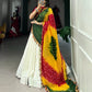 Lorenvalley White Pure Rayon with Plain With Gota Patti Touch Up Lehenga Choli | Swadesiicart