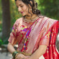 Lorenvalley White Jacquard Silk Paithani Weaving Zari Lehenga Choli with Dupatta | Swadesiicart
