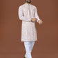 Anaita White Lucknowi Silk Straight Kurta