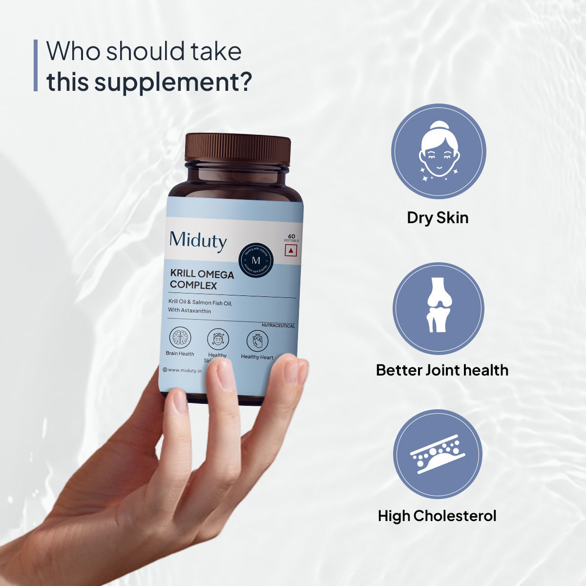 Miduty by Palak Notes Krill Omega Complex Softgels - Swadesiicart
