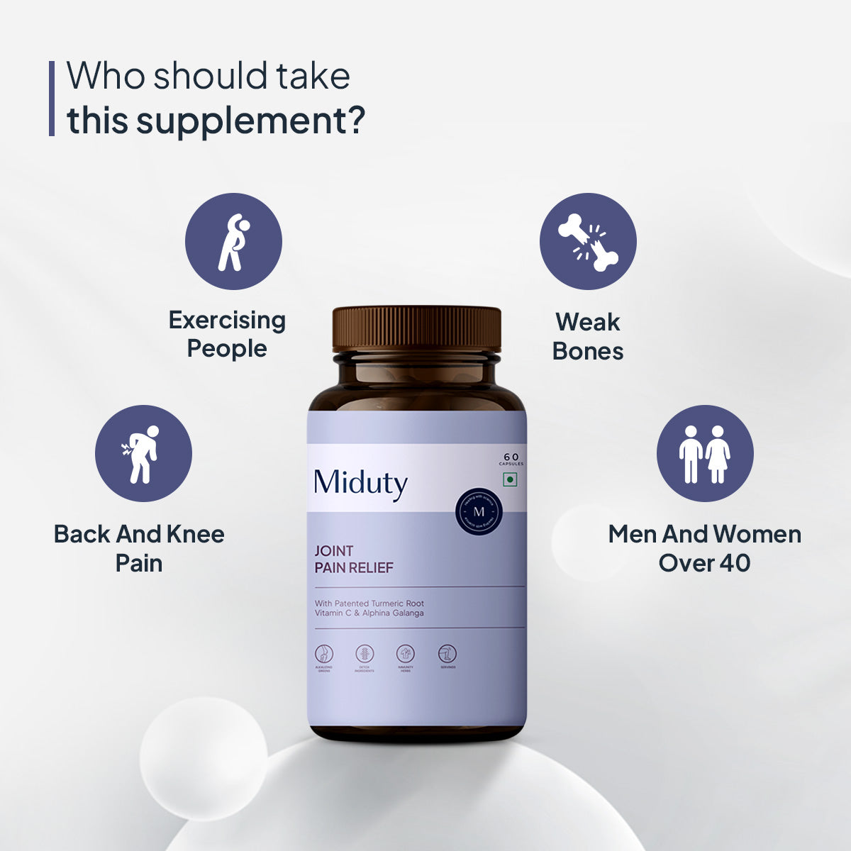 Miduty by Palak Notes Joint Pain Relief Capsules - Swadesiicart