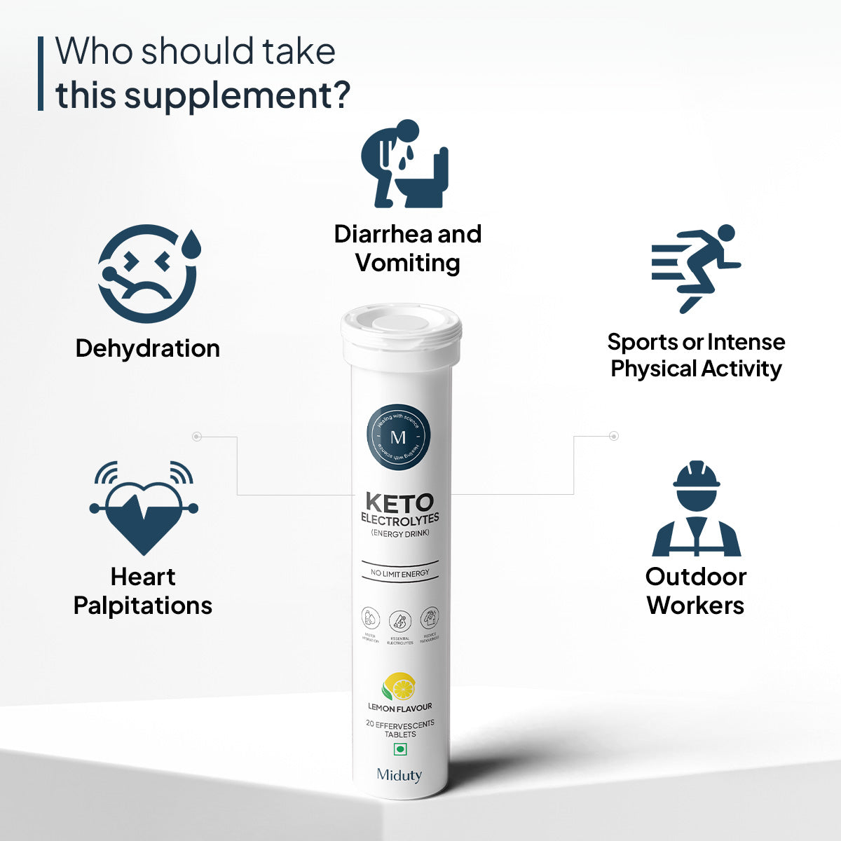 Miduty by Palak Notes Keto Electrolytes Tablets -Adults - Swadesiicart