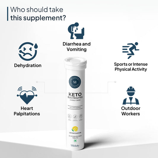 Miduty by Palak Notes Keto Electrolytes Tablets -Adults - Swadesiicart