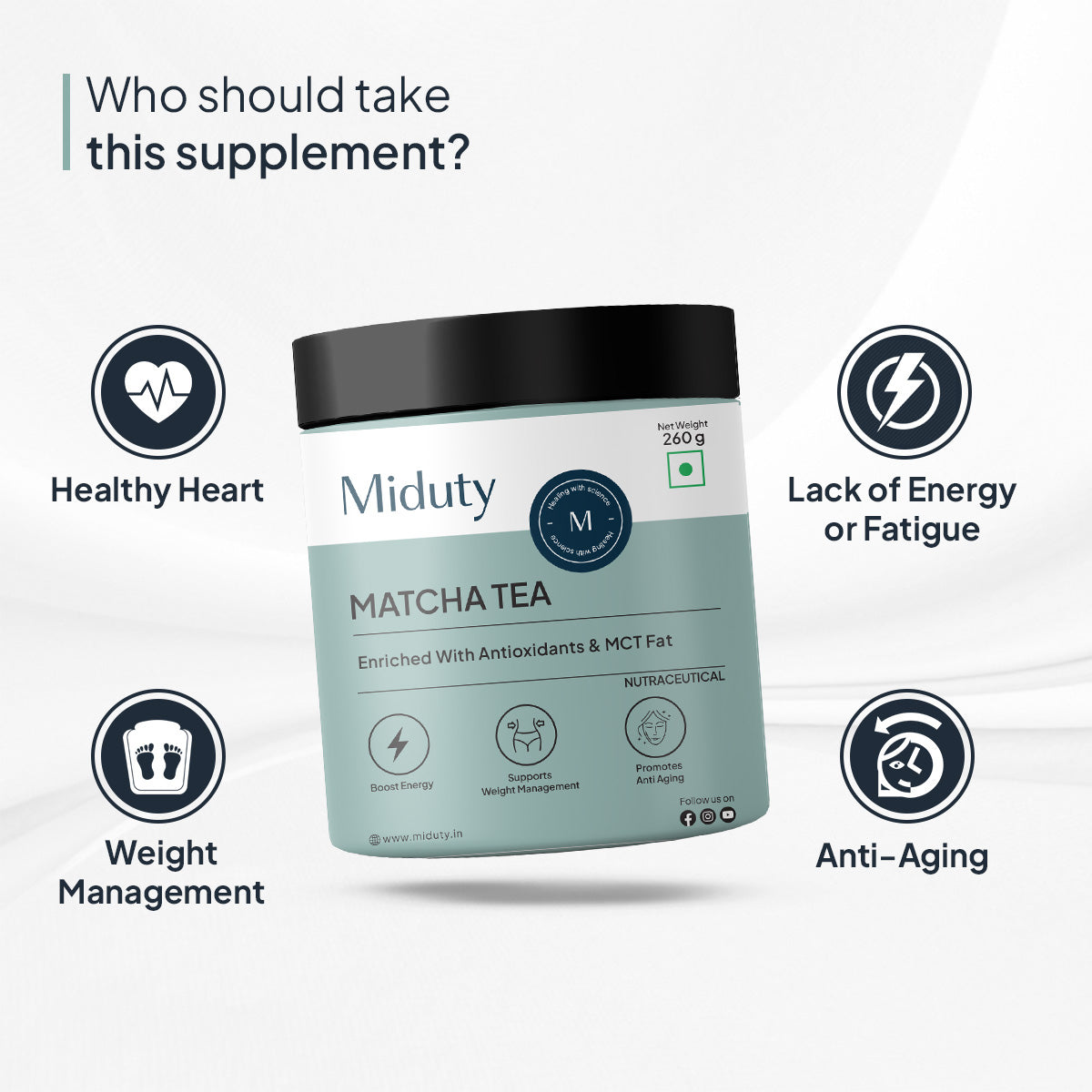 Miduty by Palak Notes Matcha Tea | Swadesiicart