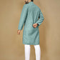 Anaita Sky_Blue Embroidered Rayon Straight Kurta