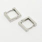 NVR Men's Silver-Plated Geometric Shape Stainless Steel Hoop Earrings - Swadesiicart