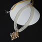 Gold-Toned White Brass Gold-Polished Necklace - Ruby Raang | Swadesiicart