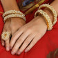 Mominos Fashion Joharkamal Gold-Polished Beads Work Bangles with Rings - Mominos Fashion