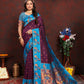 Lorenvalley Fashion Wine Soft Paithani Silk Woven Design Rich Zari Meenakari Weaving Saree - Swadesiicart