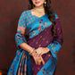 Lorenvalley Fashion Wine Soft Paithani Silk Woven Design Rich Zari Meenakari Weaving Saree - Swadesiicart