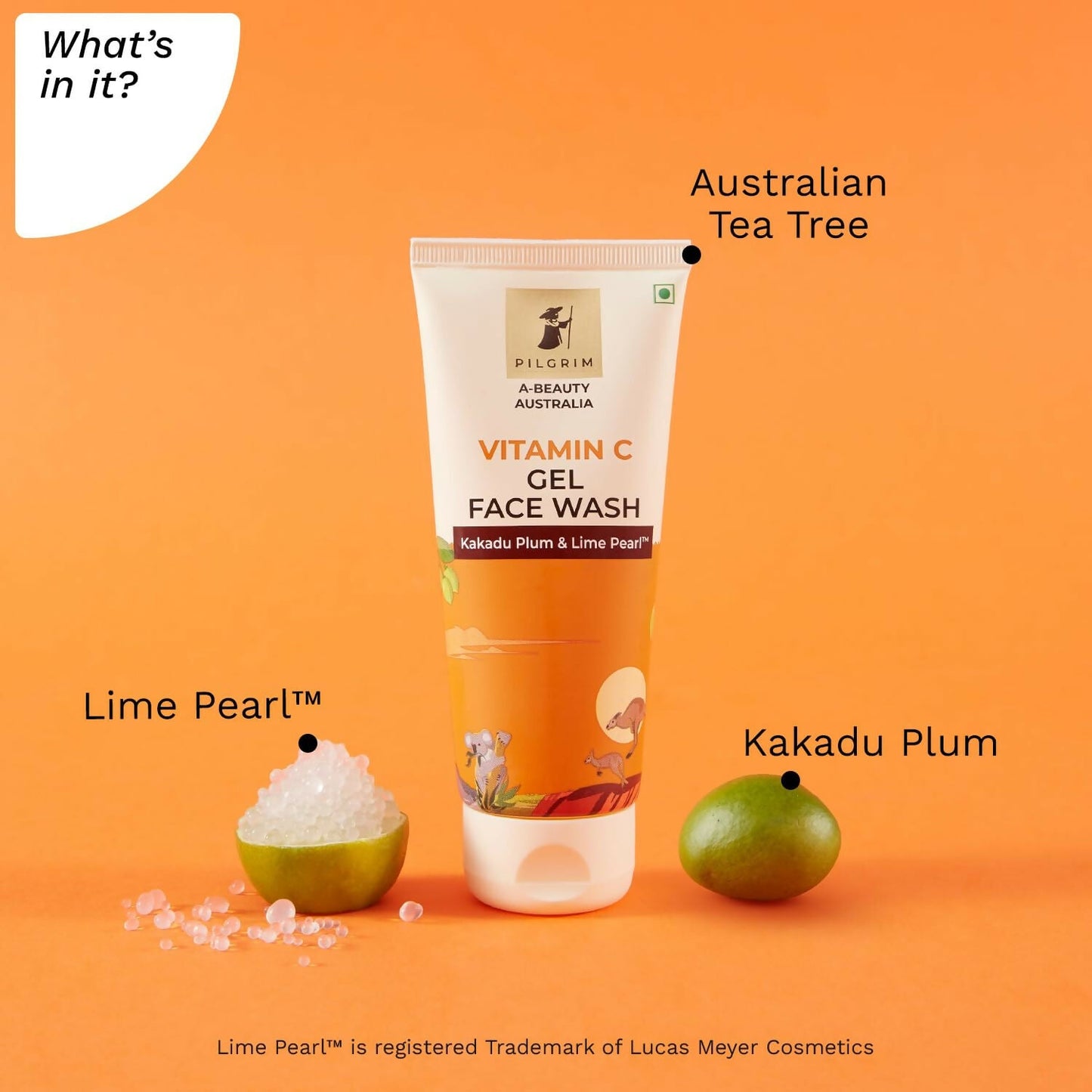 Pilgrim Australian Vitamin C Gel Face Wash with Kakadu Plum & Lime Pearl For Radiant & Glowing Skin - Swadesiicart