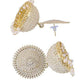 Mominos Fashion Joharkamal Gold-Polished Meenakari Jhumkas For Women & Girls (White) - Swadesiicart