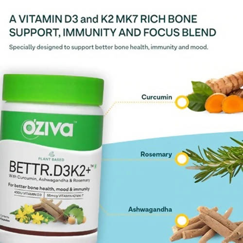 OZiva Plant Based Bettr.D3K2+ Capsules | Swadesiicart