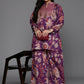 Ahalyaa Women's Traditional Wear Co-ords - Purple - Swadesiicart
