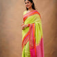 Exclusive Collection Light Green Beautiful Khadi Cotton Handloom Saree - Swadesiicart