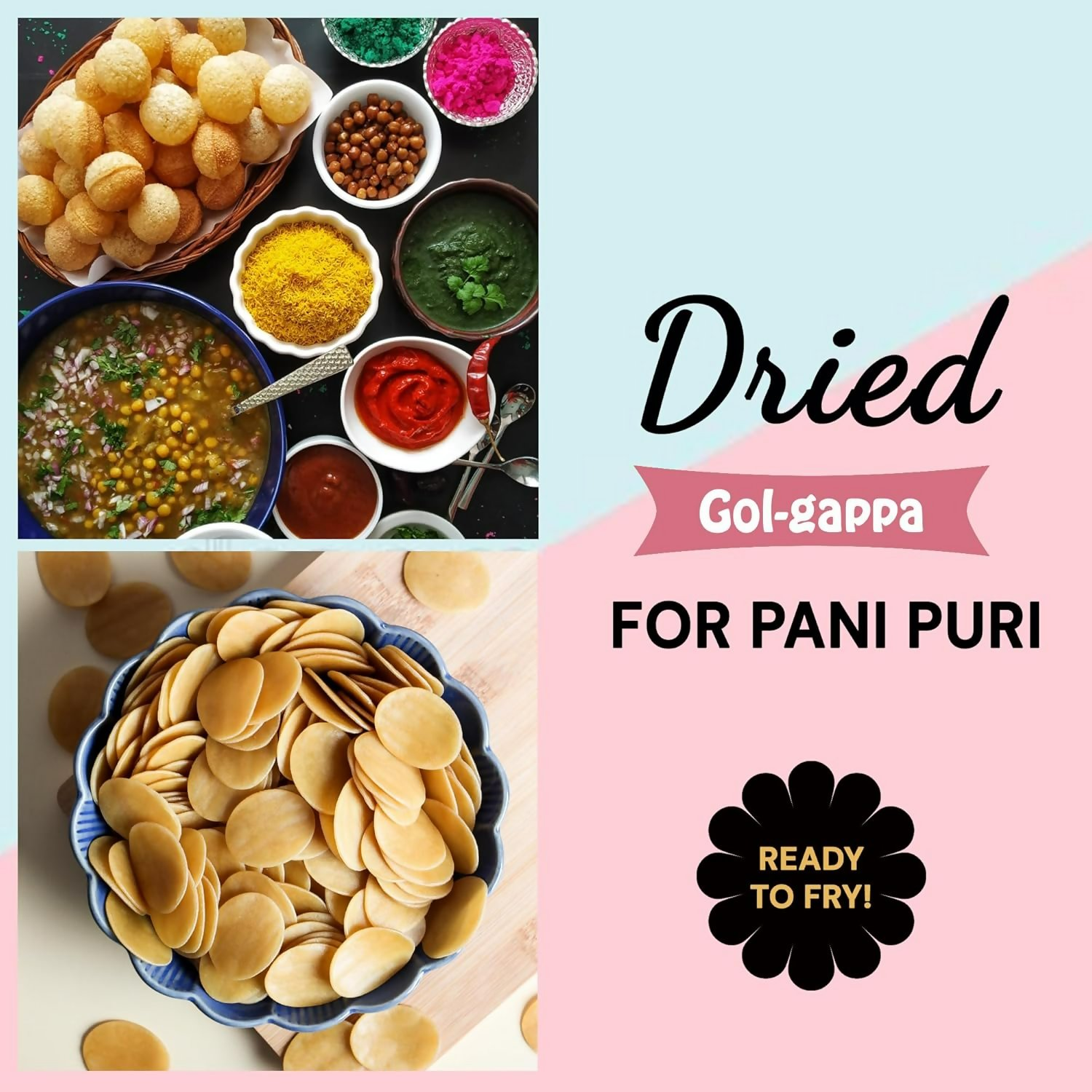 Urban Platter Pani Puri Golgappa Pellets Ready-To-Fry Or Microwave | Swadesiicart