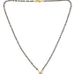 NVR Women's's Set of 2 Black Gold-Polished Beaded Mangalsutra With Ad Stone | Swadesiicart
