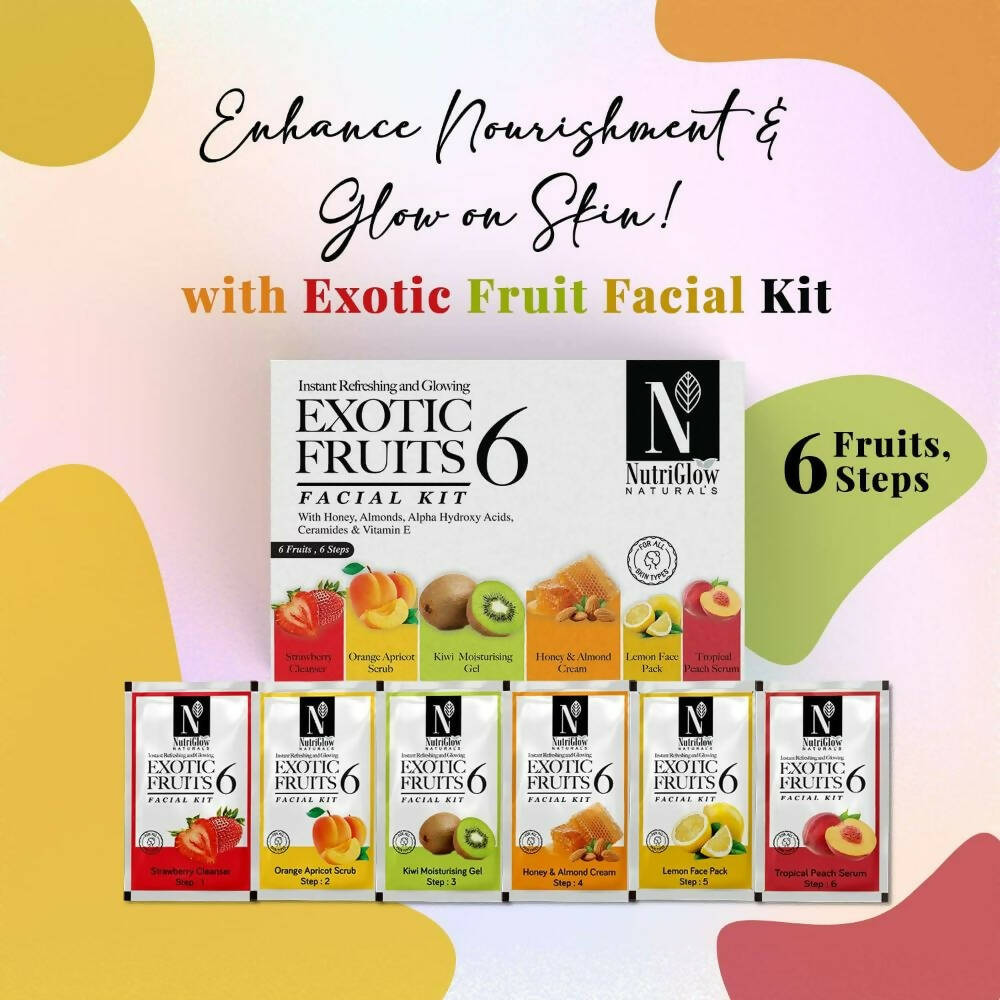 NutriGlow NATURAL'S Exotic Fruit Facial Kit - Swadesiicart