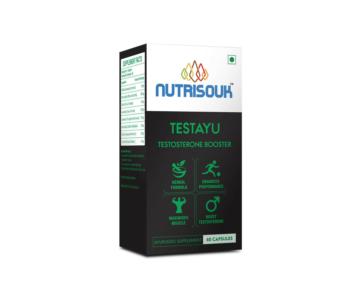 Nutrisouk Testayu Testosterone Booster Capsules | Swadesiicart
