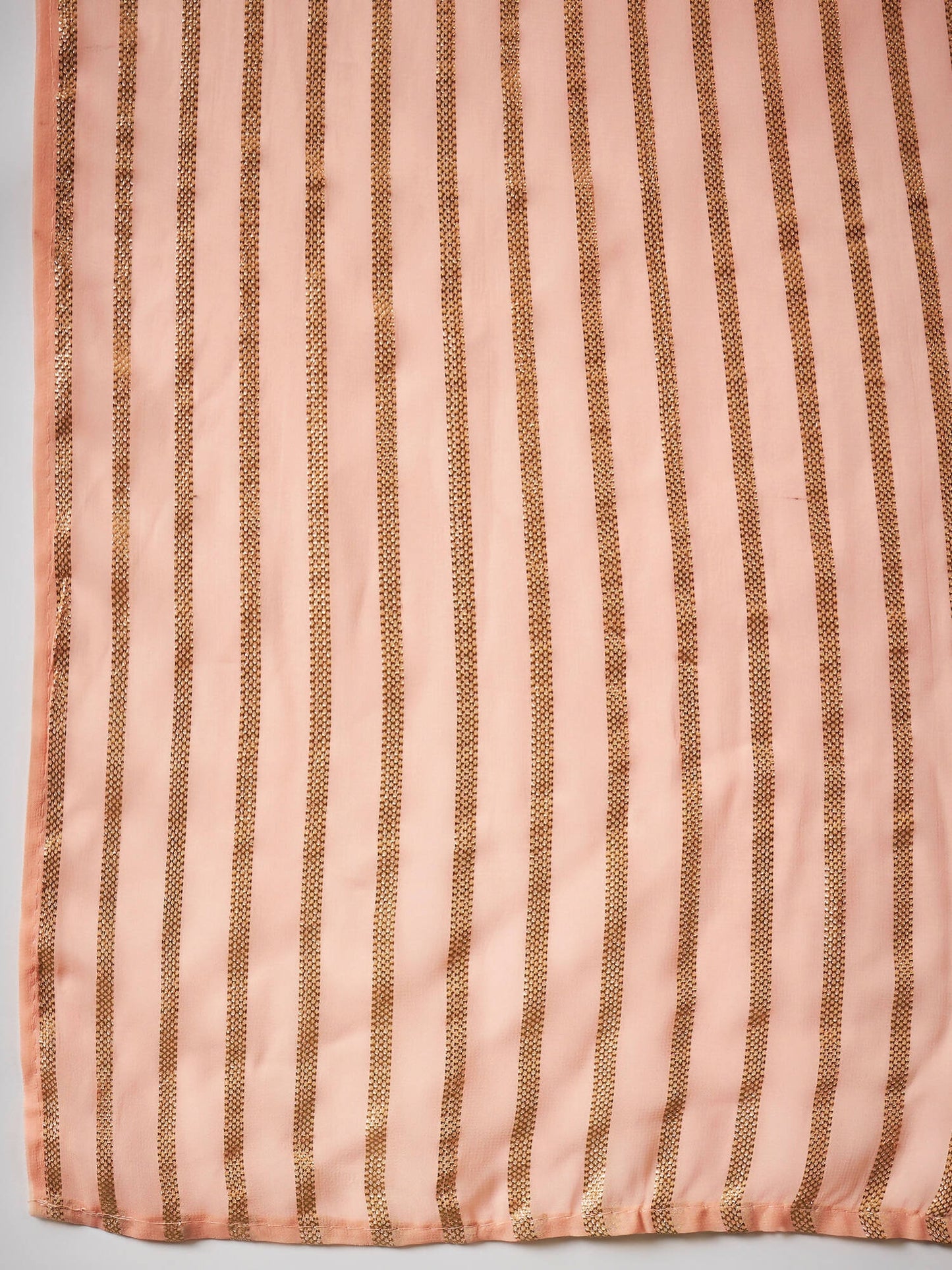 Peach Georgette Handwork Unstitched Dress Material - Hanika | Swadesiicart