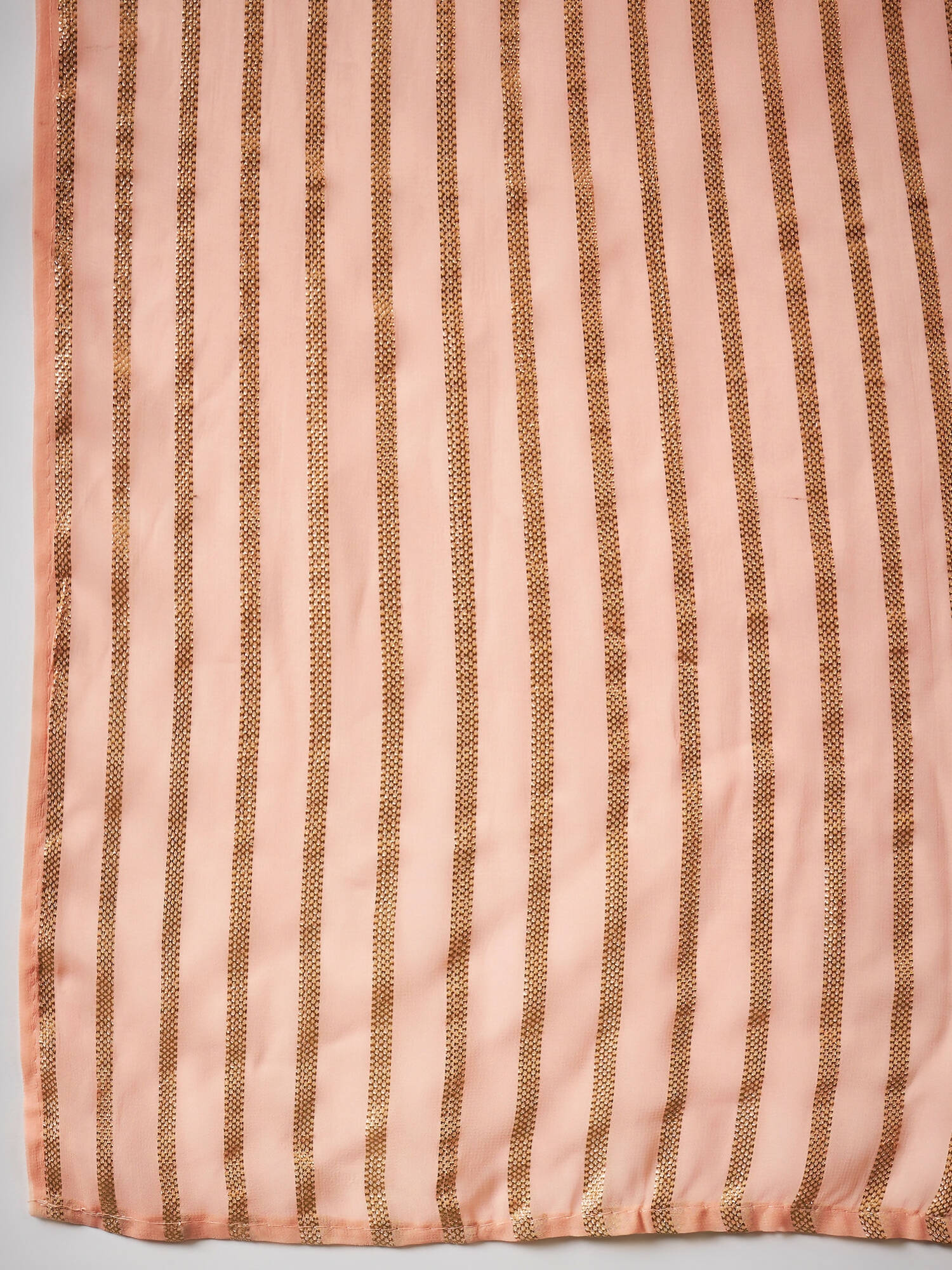 Peach Georgette Handwork Unstitched Dress Material - Hanika | Swadesiicart