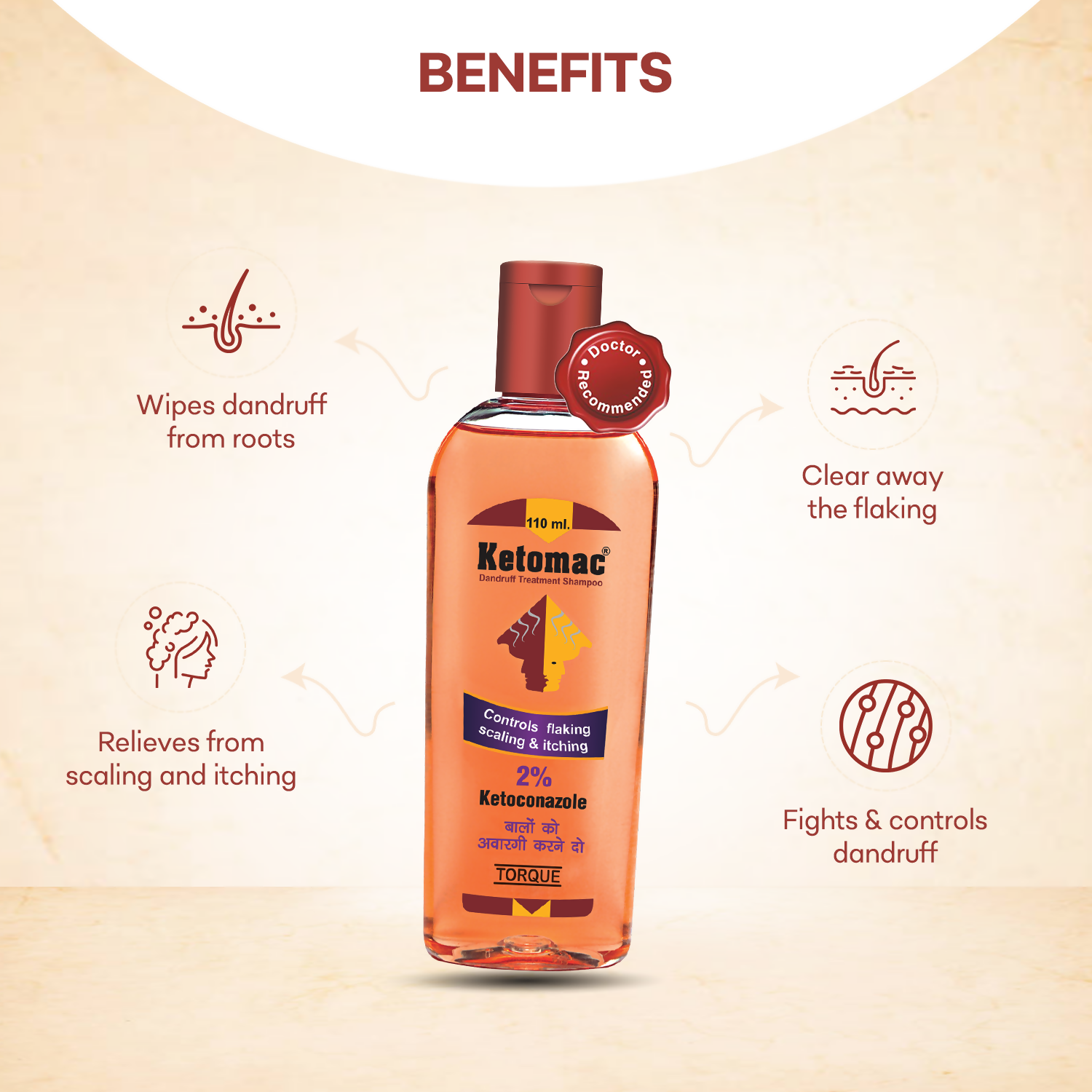 Torque's Ketomac Dandruff Treatment Shampoo - Swadesiicart