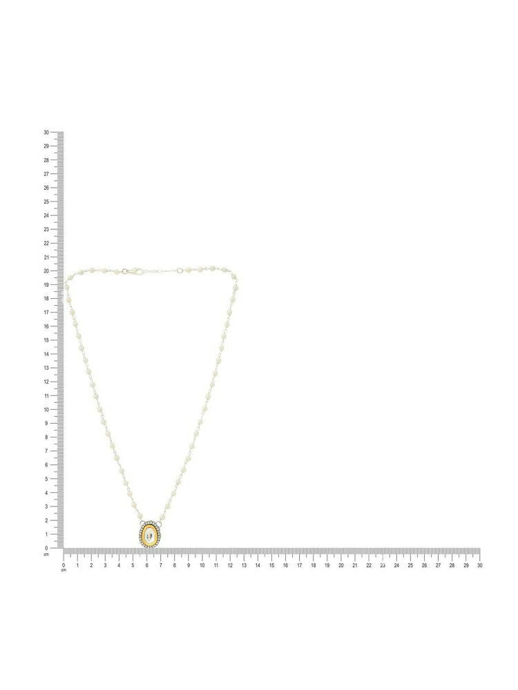 Beaded Kundan Necklace - Ruby Raang | Swadesiicart
